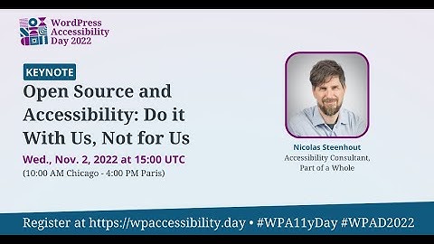 Keynote: Open Source and accessibility: Do it with us, not for us.