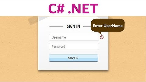 Validation With Error Provider in C# .NET