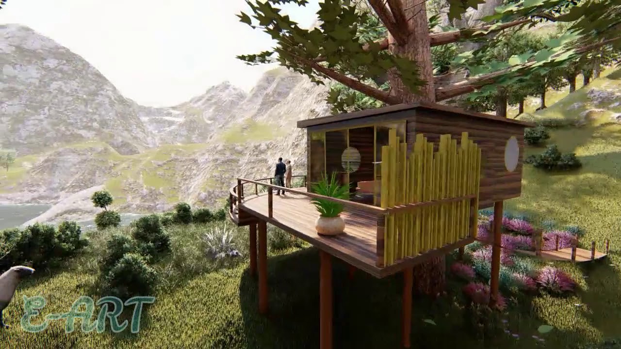 Desain Rumah Pohon Kayu Pinggir Danau Eart 1 Youtube