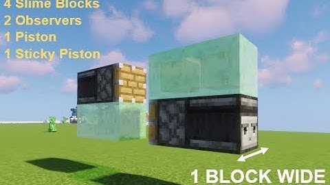 1 Block Wide Flying Machine - Minecraft 1.18