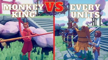 🏹MONKEY KİNG vs EVERY UNITS🗡🐒- Totally Accurate Battle Simulator
