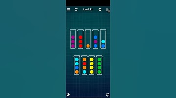 Ball Sort Puzzle Color Sorting Level 21 || Sort To WIN It
