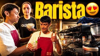 Barista Life in Nepal ☕ | Coffee Making Skills