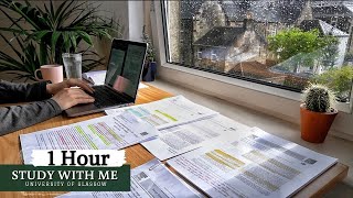 1 HOUR STUDY WITH ME | Background noise, No Break, No Music, Study with Merve