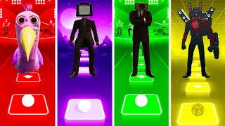 OPILA BIRD Vs Large TV Man Vs Secret Agent Vs Titan Speakerman 2 - Tiles Hop EDM Rush!