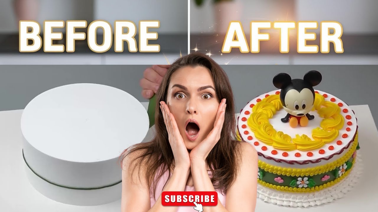 From Plain to Magical! Mickey Mouse Cake Design | Full Decorating Process