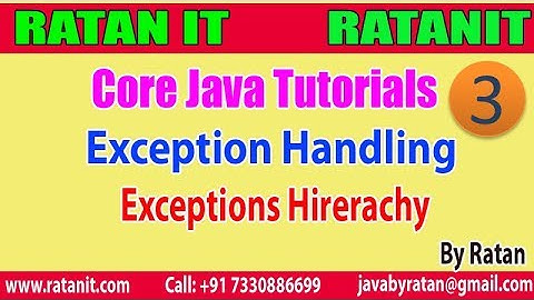 Core Java || Exception Handling || video-3 || Exceptions Hierarchy || By Ratan Sir