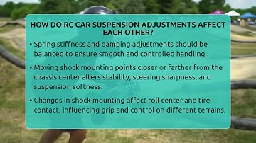 How Do RC Car Suspension Adjustments Affect Each Other? - RC Toy Central
