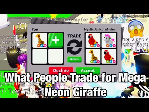 what-people-trade-for-mega-neon-giraffe!-|-roblox-adoptme!