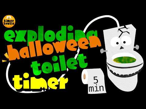 5 Minute Halloween Toilet Timer 🎃🚽 Spooky Slime Countdown & Explosion (4K)