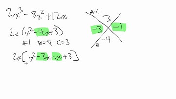 Factoring Trinomials 5, X Method, With Negative Numbers