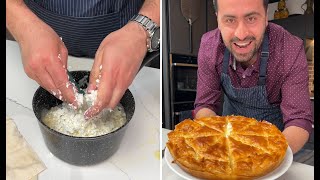 [Traditional Tiropita - Greek Feta Pie] تيروبيتا | أكلة يونانية لقيتها في محل بلندن وجبتلكم طريقتها screenshot 5