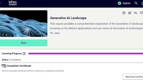 Generative AI Landscape || Infosys Springboard Assessment Solution.