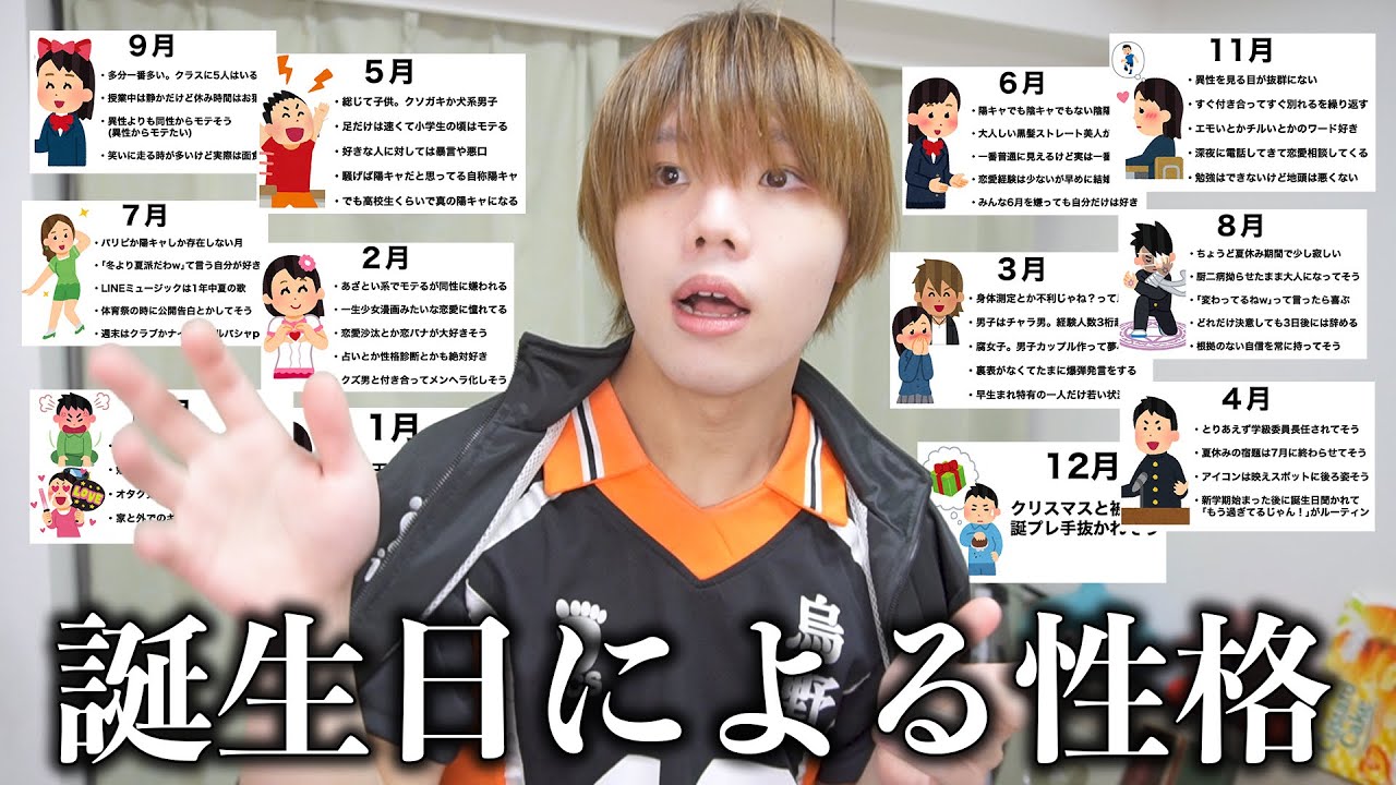 クラスに絶対一人はいる誕生日の奴の性格をド偏見で紹介したらおもしろすぎたww【プレゼン】