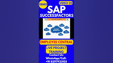 SAP SuccessFactors Employee Central Training Video 20 #sapsuccessfactorstraining #sapsuccessfactors