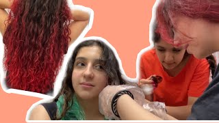 DYING MY HAIR RED❤️|موهامو قرمز کردم😝