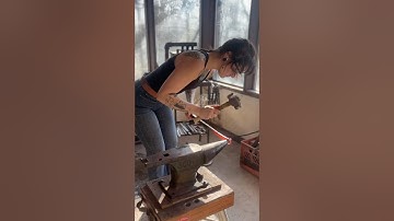 Why buy one when you can build one? Cheers! 🍻 #blacksmith#anvil#farrier#handmade#satisfying#asmr