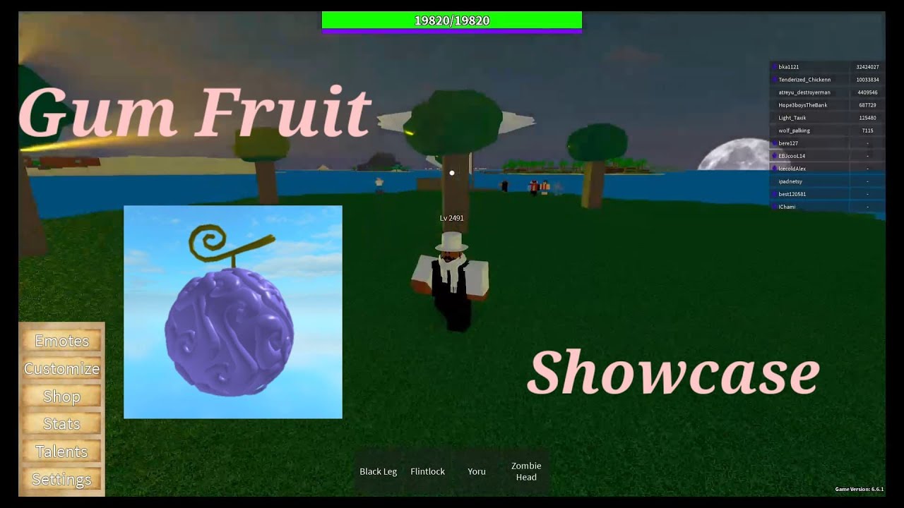 Roblox One Piece Legendary GumGum Fruit Showcase!!! IS THAT YOU LUFFY