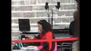 Bjork eats at soundcheck, Verona Arena, Italy, July 28, 2008.