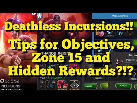 MCOC - Deathless Incursions!! - Tips for Objectives, Zone 15 and Hidden ...