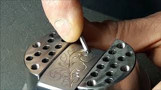 Scrollwork Engraving A Firefighter Lighter With Scroll Flames Time Lapse Video Engraver Jeweler