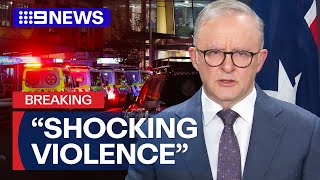 Prime Minister describes Bondi Junction stabbing as ‘horrific act of violence’ | 9 News Australia