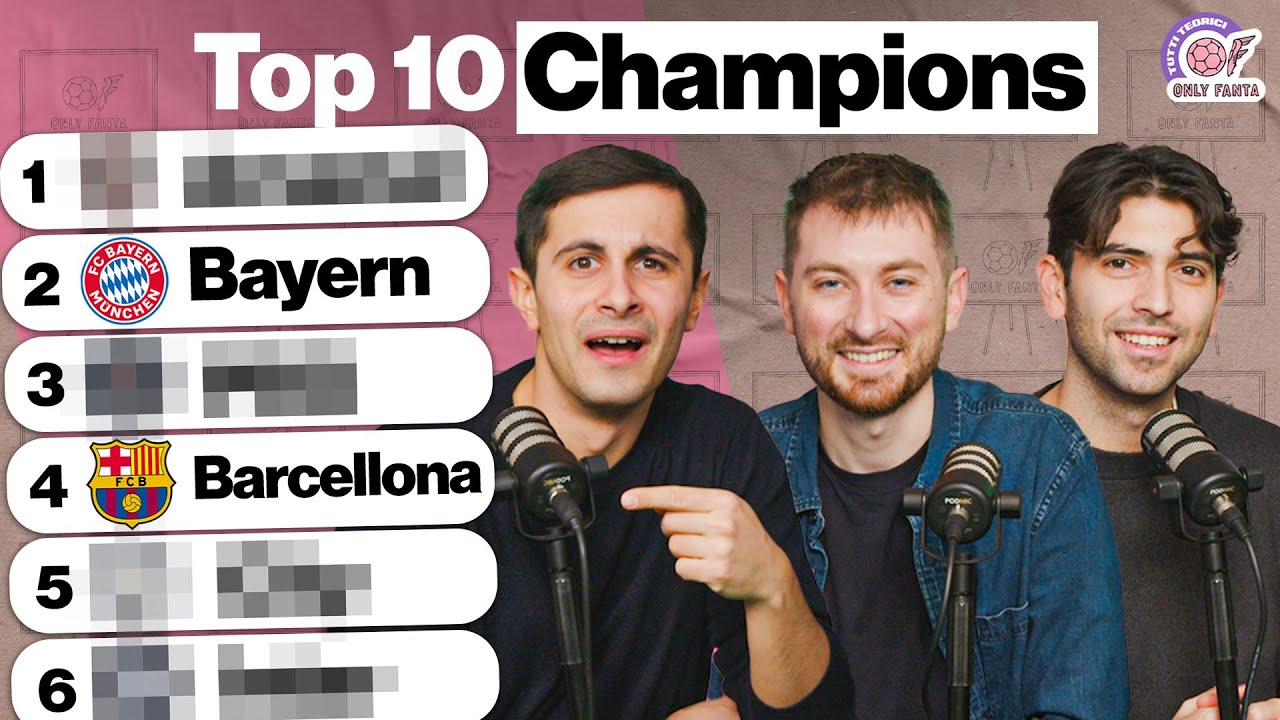 Chi vince la Champions? Classifica delle TOP 10 squadre in questo momento |Tutti Teorici (OnlyFanta)