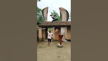 Man vs Giant Snakes 🐍 | Unreal VFX Scene #shorts #youtubeshorts #trendingshorts #vfx #lordshiva