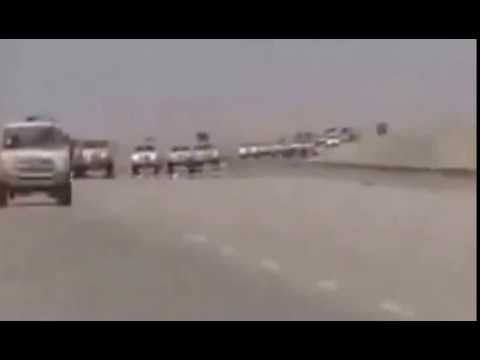 US Apache Helicopter protecting ISIS convoy