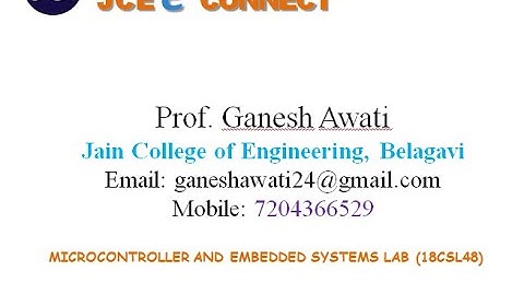 JCE CS 18CSL48 Interface a stepper motor with LPC2148 (Part-2)