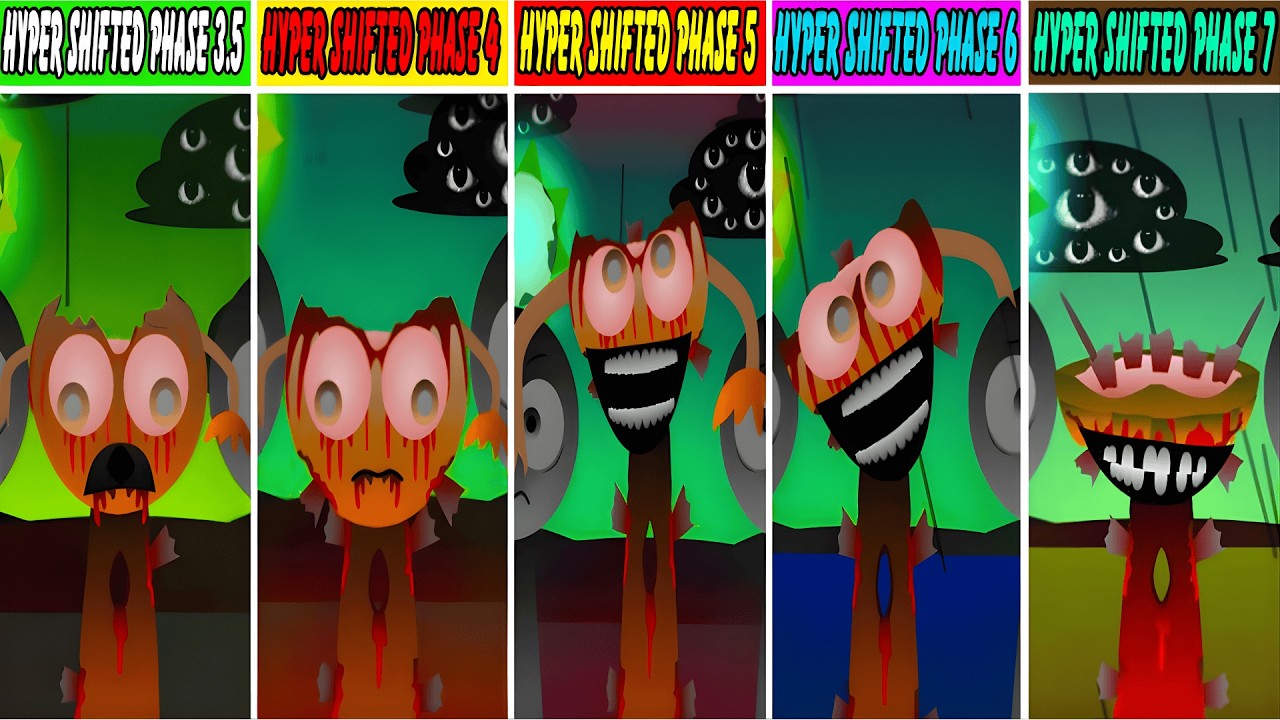 Incredibox Sprunki: Hyper Shifted Phase 4 Vs Hyper Shifted Phase 5 and 6 Vs Hyper Shifted Phase 7