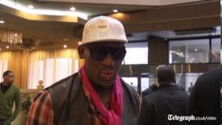 Dennis Rodman arrives with basketball team in North Korea