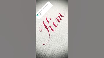 Copperplate calligraphy, tutorial: how I write your name #kim