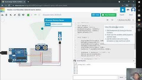 123190091 - Tugas 3 - Simulasi arduino Ultrasonic sensor with servo  Praktikum IoT