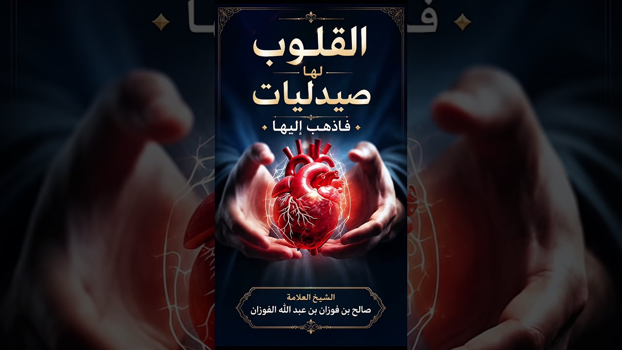 القلوب لها صيدليات فاذهب إليها . الشيخ العلامة صالح بن فوزان بن عبد الله الفوزان .