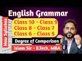 English grammar class - New syllabus - degree of comparison - class 10, Class 9 class 8 , 7,6,5,4