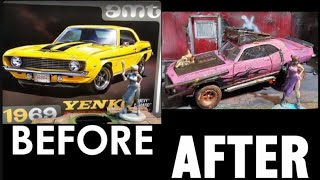 1969 Yenko Camaro AMT post-apocalyptic build and Little Miss Bang Bang 