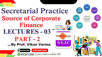 SYJC | Secretarial Practice | Chapter 2 | Source of Corporate Finance| Lecture-3 | part-2