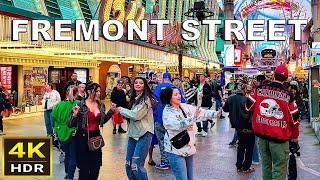 [4K] Fremont Street Las Vegas Walking Tour | March 2024 | Downtown Las Vegas