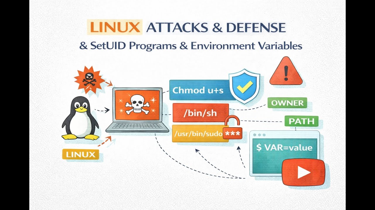 Podcast - Attacks and Defenses on SetUID programs and Env Variables