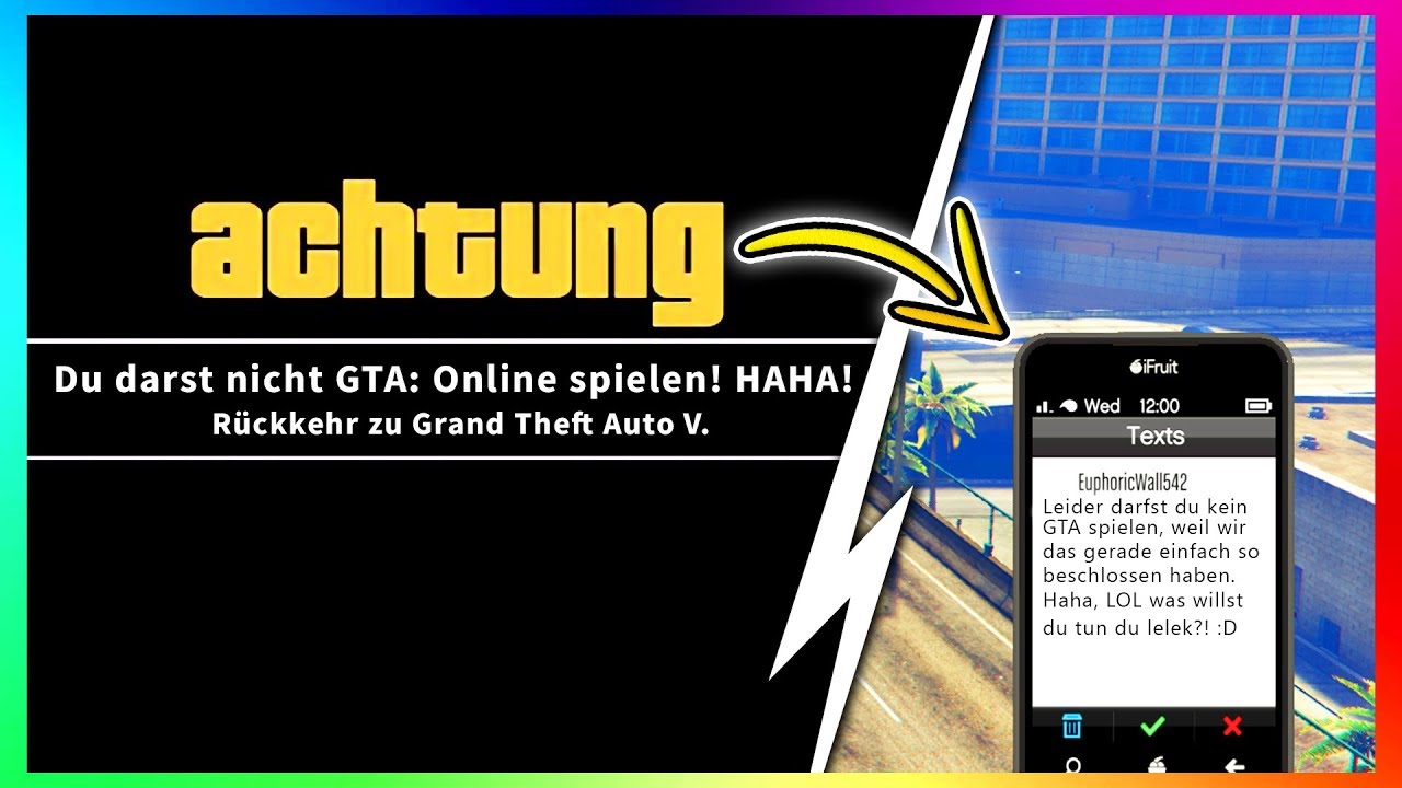ACHTUNG! WENN DU DIESE MELDUNG SIEHST KANNST DU NICHT MEHR GTA 5 ONLINE