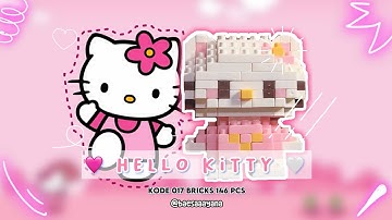 Bricks 🩷 HELLO KITTY 🤍 Sanrio Kode 017 lego mini building blocks step by step how to build