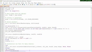 【PYTHON OPENCV】Aruco camera calibration
