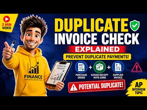 Duplicate Invoice Check in Accounts Payable Explained | AP Interview Questions with Example