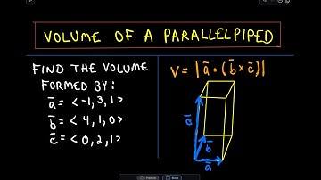 ❖ Volume of a Parallelepiped Using Vectors (Multivariable Calculus) ❖