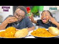 FART SPRAY PRANK ON MY STRICT DAD | OGBONO SOUP & EBA WITH COW LEG AND GOAT MEAT AFRICAN MUKBANG