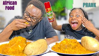 FART SPRAY PRANK ON MY STRICT DAD | OGBONO SOUP & EBA WITH COW LEG AND GOAT MEAT AFRICAN MUKBANG