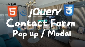 How i can build a Contact Form with Html CSS jQuery, Pop up Modal Html Css