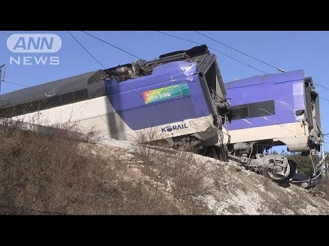 韓国の高速鉄道KTXが脱線　電柱に衝突14人けが(18/12/08)