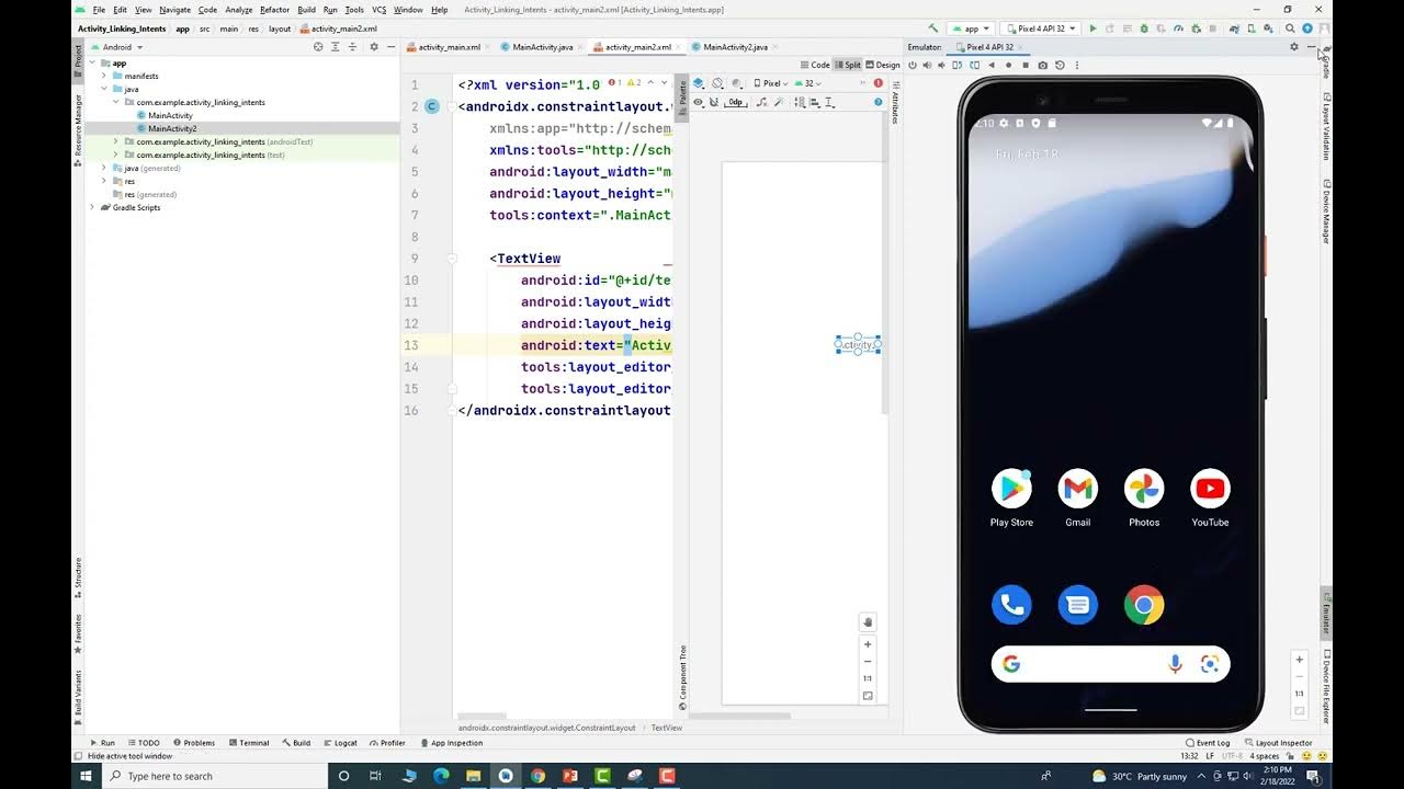 Linking Activities Using Intents YouTube